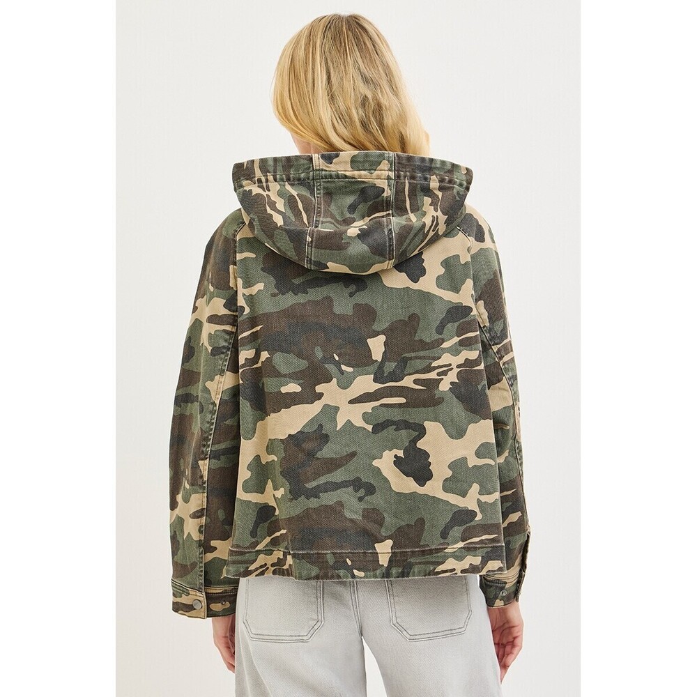 RDJ-9269 | Risen Oversized Camo Jacket | Raglan-Sleeve | Hoodie | Sizes S-XL - Picture 5 of 6